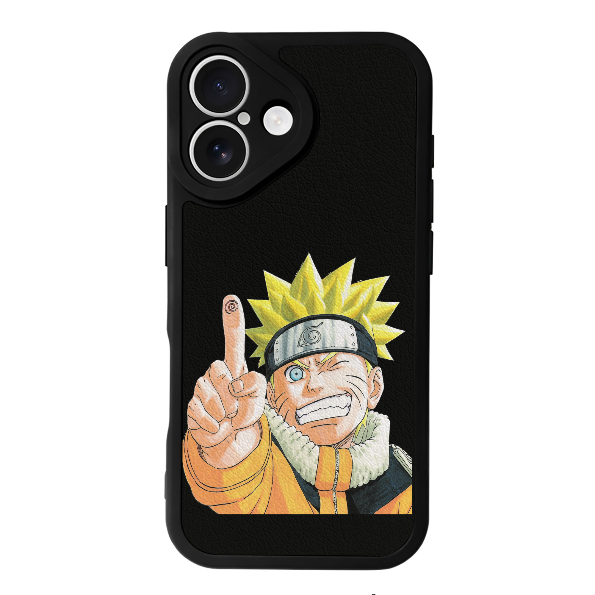 （画像用） NARUTO -ナルト- うずまき ナルト Uzumaki Naruto 【iPhone 16シリーズ対応】シリコンスマホケース（レザー調） 材質：シリコン